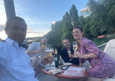 Apéro Champagne sur le bateau